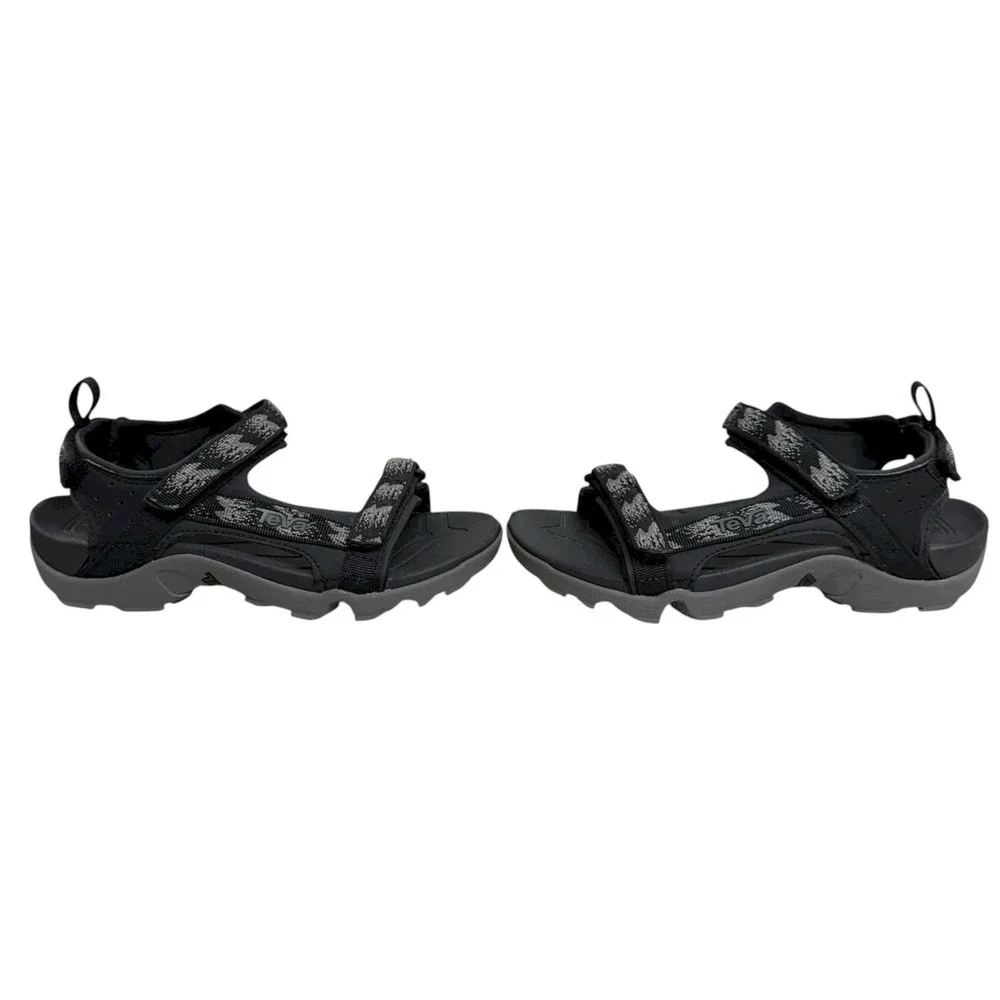 Teva Kids Size 3 Tanza Sport  Black‎ Grey Hiking Outdoor Open-Toe Sandals